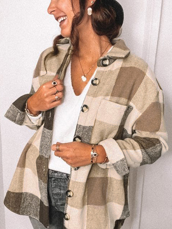 Plaid Jackets- Fall- Winter Plaid Jacket - Shirt Shacket- - IndioGear Fashion and Gear