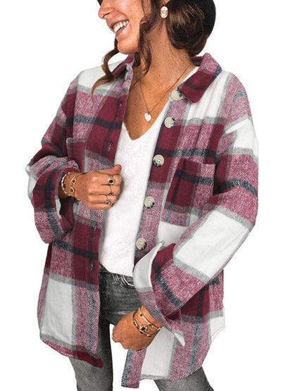 Plaid Jackets- Fall- Winter Plaid Jacket - Shirt Shacket- - IndioGear Fashion and Gear