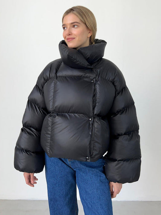 Puffer Jackets- Hooded Inflated Puffer Jacket for Outdoor Winter Events- Black- IndioGear Clothing and Gear