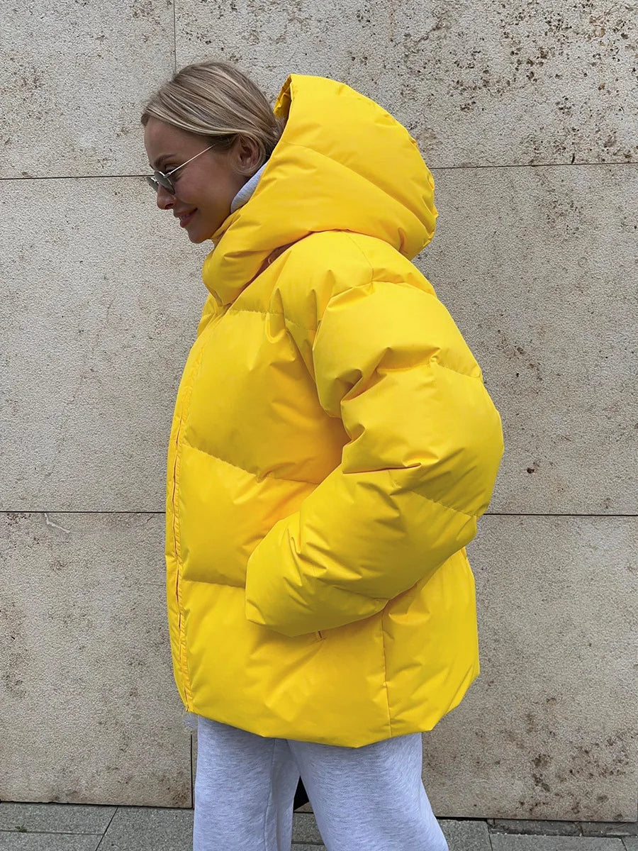 Puffer Jackets- Hooded Thick Puffer Jacket for Winter Festivities- - IndioGear Clothing and Gear