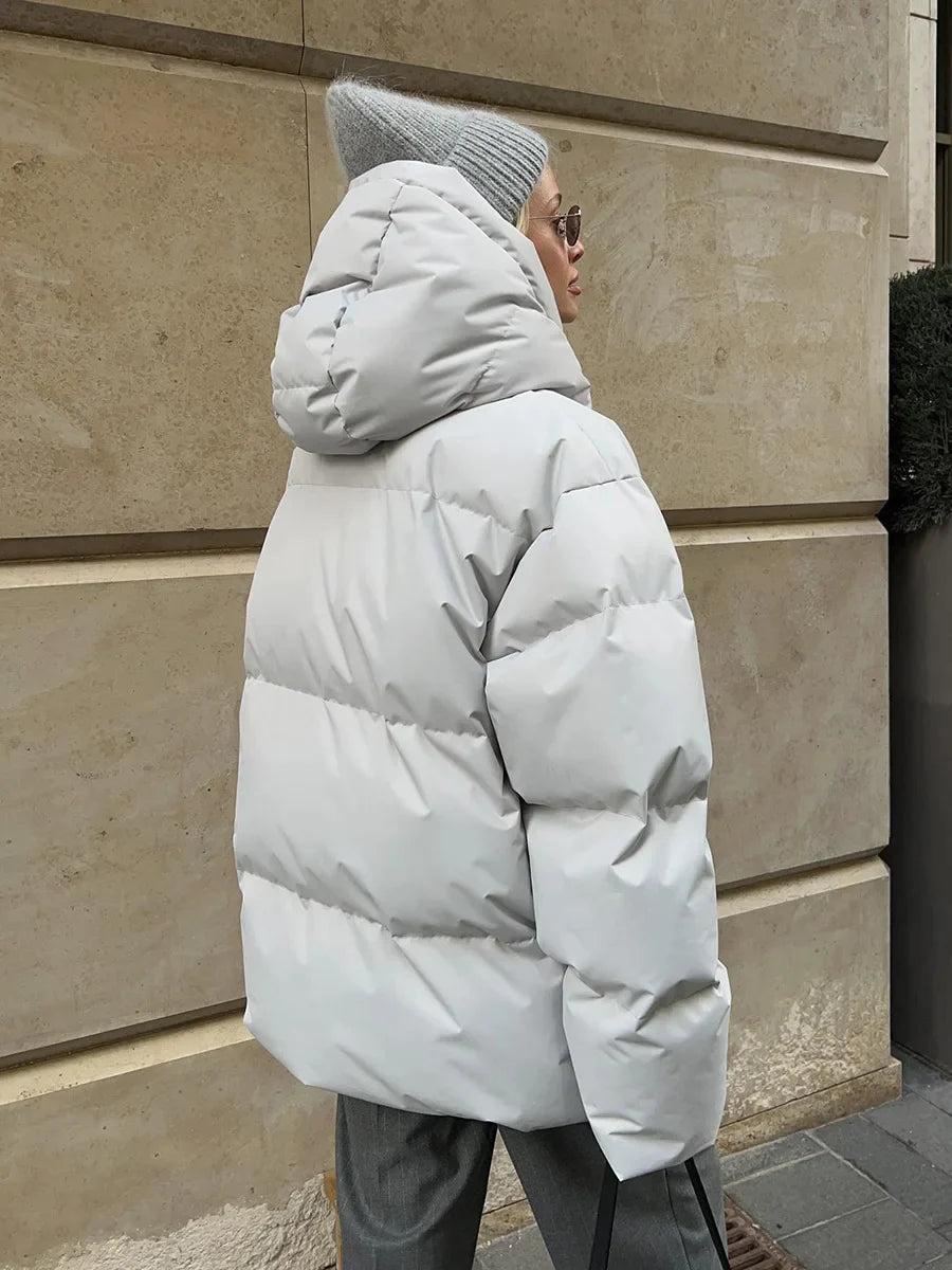 Puffer Jackets- Hooded Thick Puffer Jacket for Winter Festivities- - IndioGear Clothing and Gear