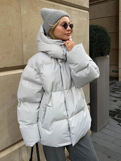 Puffer Jackets- Hooded Thick Puffer Jacket for Winter Festivities- - IndioGear Clothing and Gear