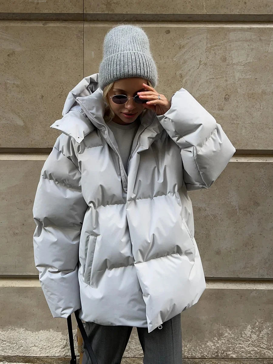 Puffer Jackets- Hooded Thick Puffer Jacket for Winter Festivities- - IndioGear Clothing and Gear