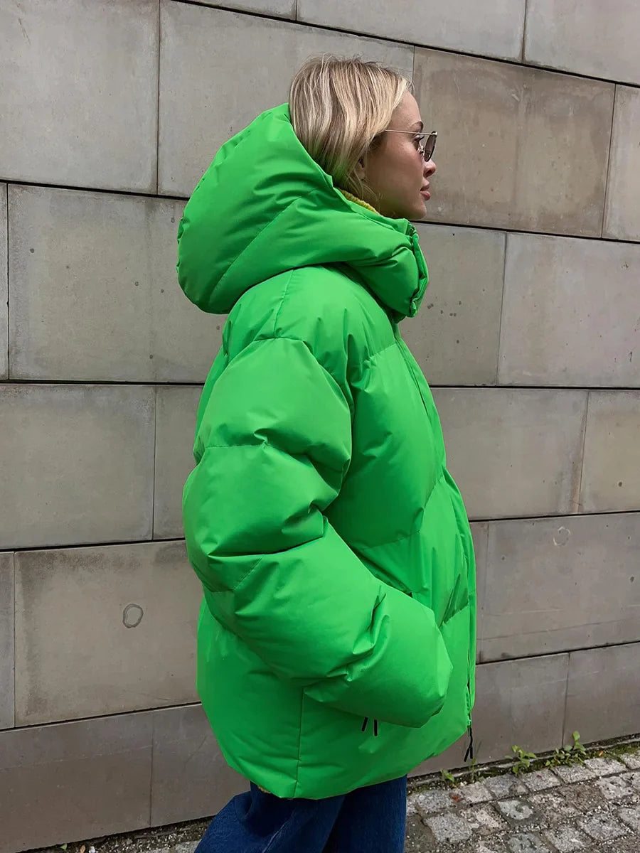 Puffer Jackets- Hooded Thick Puffer Jacket for Winter Festivities- - IndioGear Clothing and Gear