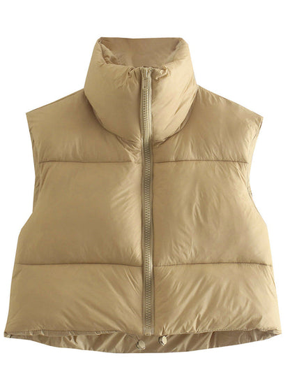 Puffer Jackets- Thick Zip-Up Puffer Vest Jacket for Winter Sports- - IndioGear Clothing and Gear