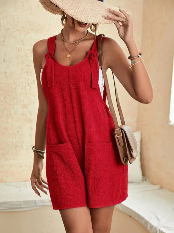 Rompers- Effortlessly Chic: Women's Casual Romper Overall - Jumpsuit- - IndioGear Fashion and Gear