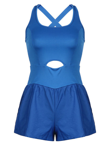 Rompers- Sleeveless Romper | Summer Sporty Playsuit- - IndioGear Fashion and Gear