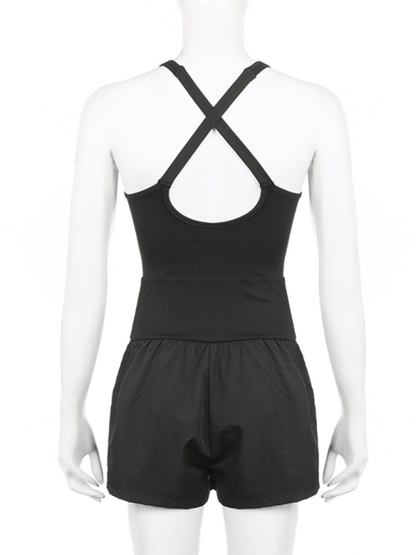 Rompers- Sleeveless Romper | Summer Sporty Playsuit- - IndioGear Fashion and Gear