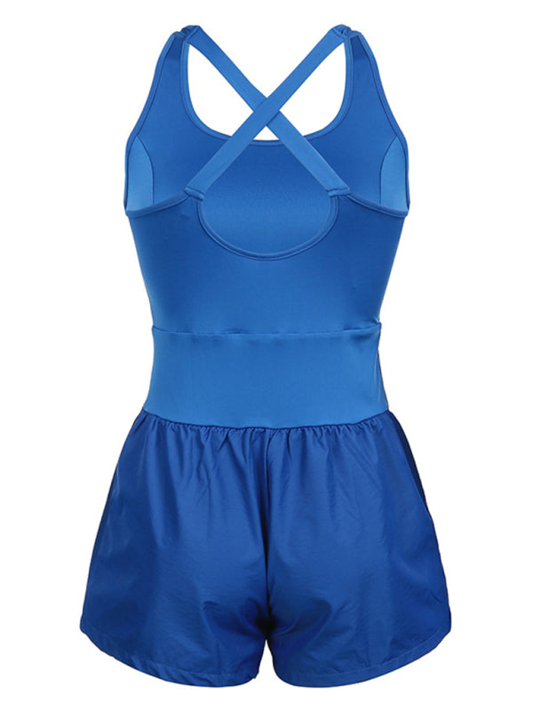 Rompers- Sleeveless Romper | Summer Sporty Playsuit- - IndioGear Fashion and Gear