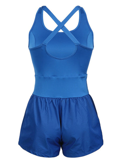 Rompers- Sleeveless Romper | Summer Sporty Playsuit- - IndioGear Fashion and Gear