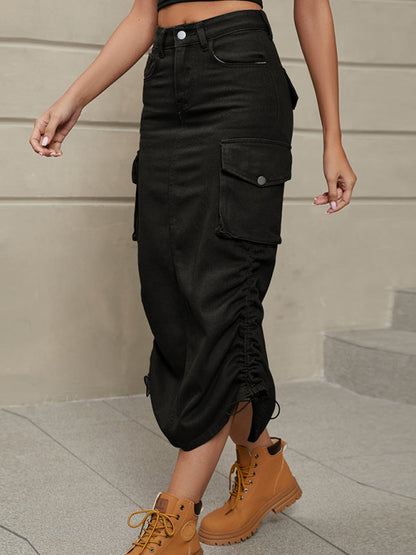 Skirt- Get Ready for Adventure with the Retro Parachute Cargo Skirt- - IndioGear Fashion and Gear