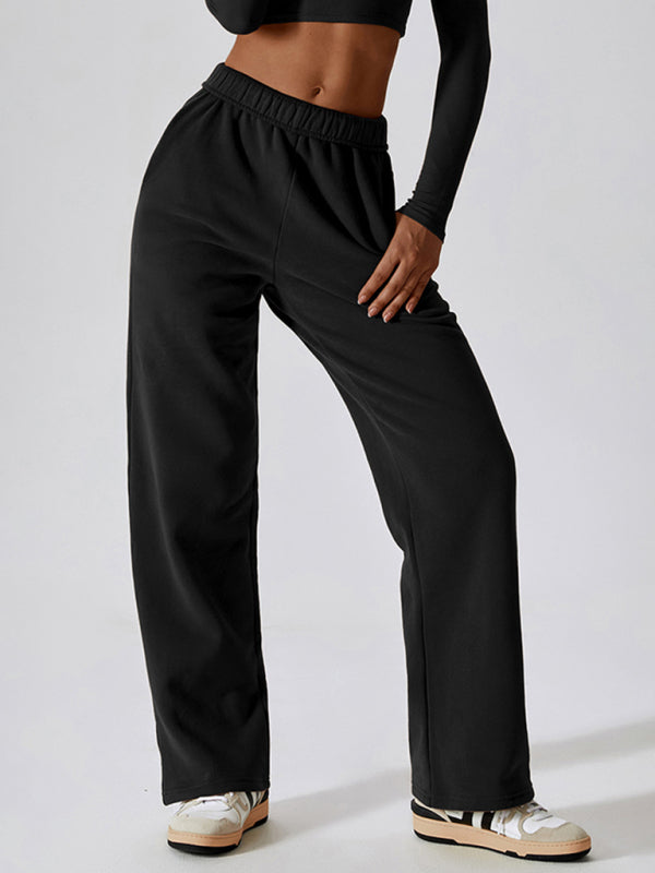 Sport Outfits- Solid Cotton Sporty Tracksuit Sweatpants- - IndioGear Clothing and Gear