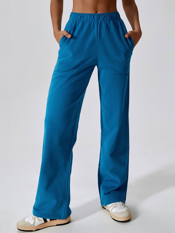 Sport Outfits- Solid Cotton Sporty Tracksuit Sweatpants- - IndioGear Clothing and Gear