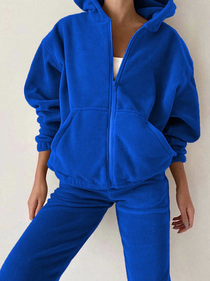 Sport Outfits- Sweatpants and Zip-Up Hoodie 2-Piece Sport Outfit- - IndioGear Clothing and Gear