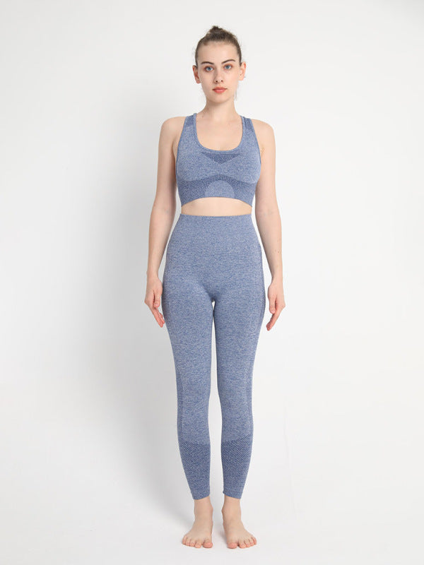 Sporty Set- Gradient Butt Lifting Leggings + Racerback Tank Top- - IndioGear Fashion and Gear