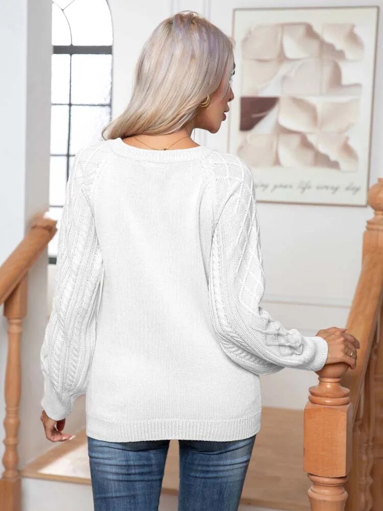 Sweaters- Autumn's Essential Sweater - Half-Buttoned Knit Jumper- - IndioGear Clothing and Gear