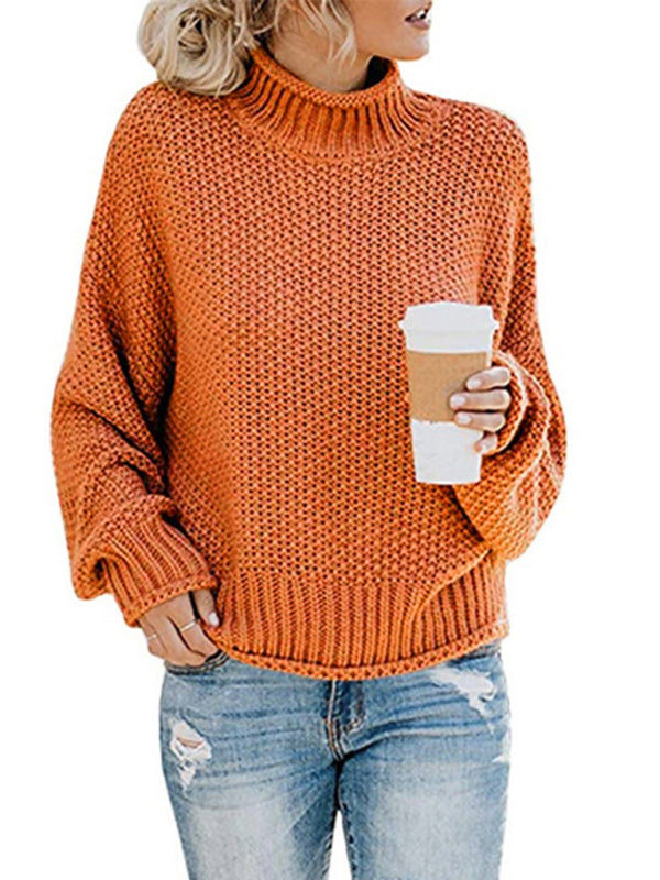 Sweaters- Cold-Proof Turtleneck Oversized Sweater Jumper- - IndioGear Clothing and Gear