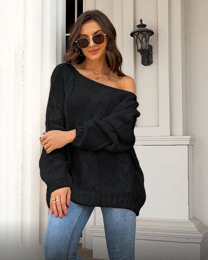 Cozy Chunky Cable Knit Oversized Sweater Jumper | Sweaters | Pekosa Women Clothing