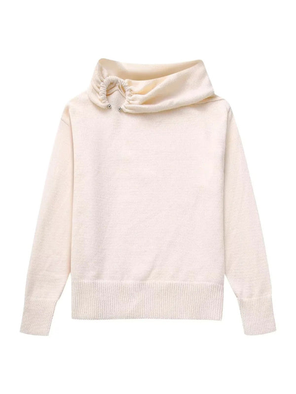 Sweaters-Knitwear Top | Off-Shoulder Sweater-Pekosa Women Clothing