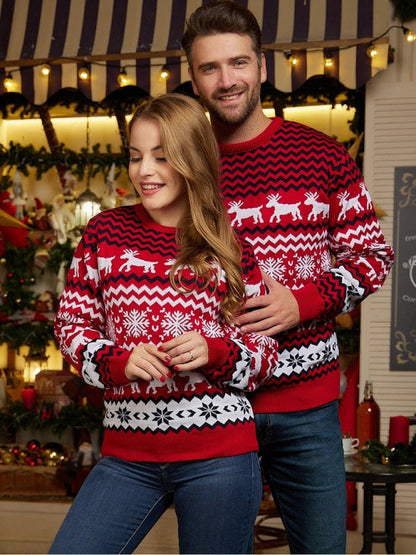 Sweaters- Reindeer Unisex Christmas Sweater for the Holiday Season- - IndioGear Clothing and Gear