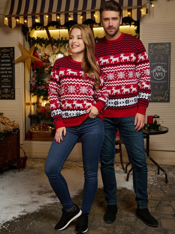 Sweaters- Reindeer Unisex Christmas Sweater for the Holiday Season- - IndioGear Clothing and Gear