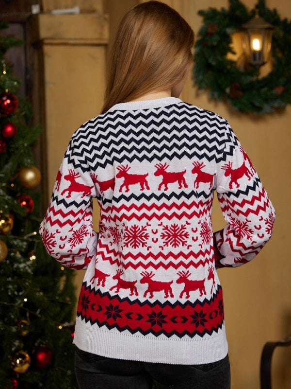 Sweaters- Reindeer Unisex Christmas Sweater for the Holiday Season- - IndioGear Clothing and Gear