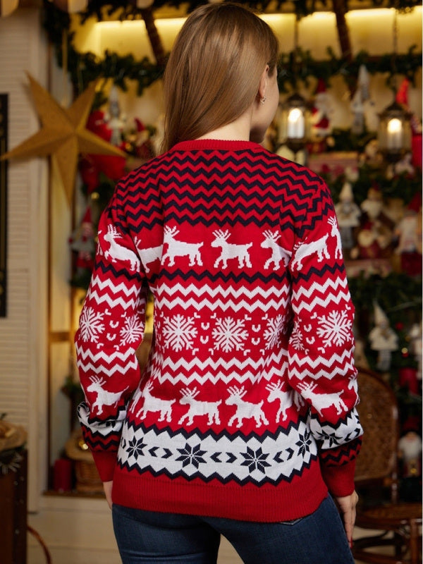 Sweaters- Reindeer Unisex Christmas Sweater for the Holiday Season- - IndioGear Clothing and Gear