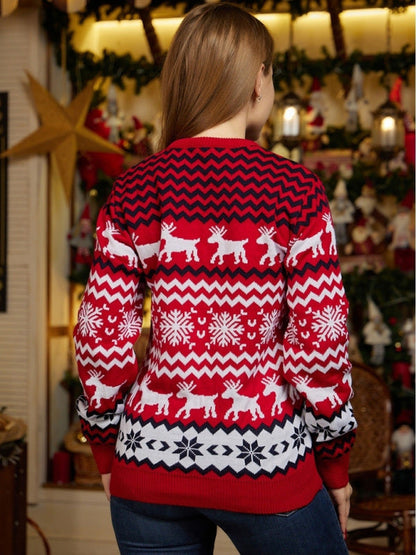 Sweaters- Reindeer Unisex Christmas Sweater for the Holiday Season- - IndioGear Clothing and Gear