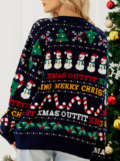 Sweaters- Santa's Arrival: Oversized Christmas Sweater for Thanksgiving- - IndioGear Clothing and Gear