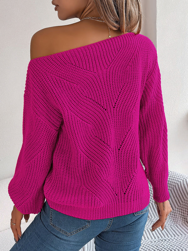 Sweaters- Timeless Boatneck Knit Sweater for Fall- - IndioGear Clothing and Gear