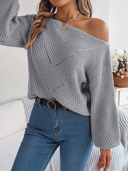 Sweaters- Timeless Boatneck Knit Sweater for Fall- - IndioGear Clothing and Gear