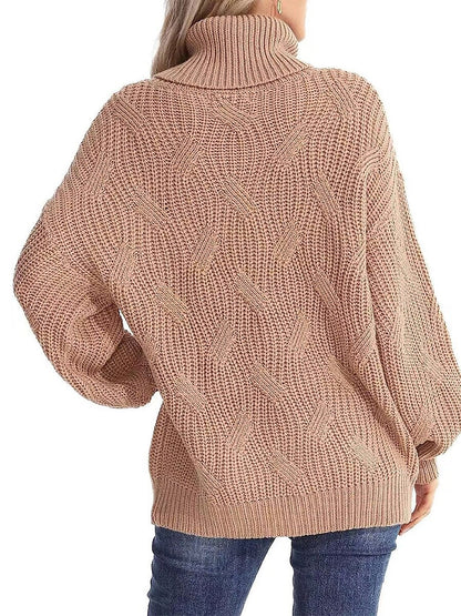 Winter Chunky Knit Cozy Turtleneck Sweater Jumper | Sweaters | Pekosa Women Clothing