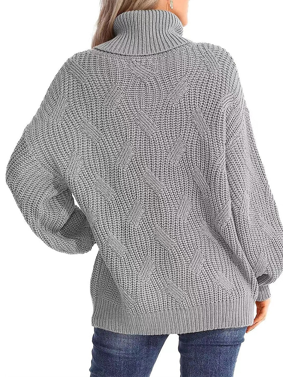 Winter Chunky Knit Cozy Turtleneck Sweater Jumper | Sweaters | Pekosa Women Clothing