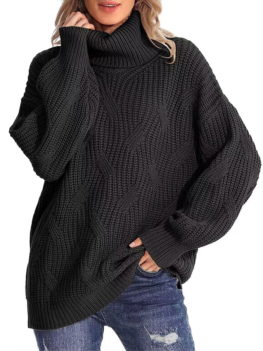 Winter Chunky Knit Cozy Turtleneck Sweater Jumper | Sweaters | Pekosa Women Clothing