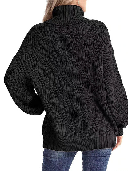 Winter Chunky Knit Cozy Turtleneck Sweater Jumper | Sweaters | Pekosa Women Clothing