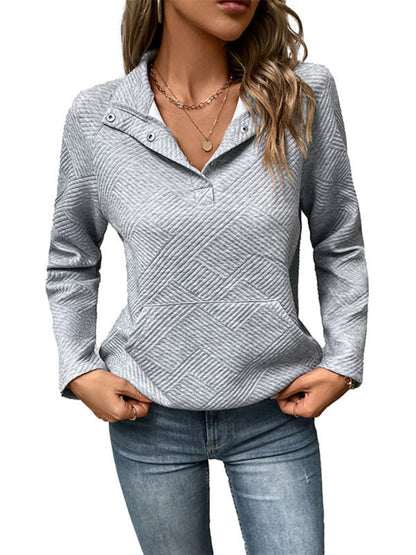 Sweatshirts- Chevron Raglan Sleeve Sweatshirt - Pullover with Kangaroo Pockets- - IndioGear Fashion and Gear