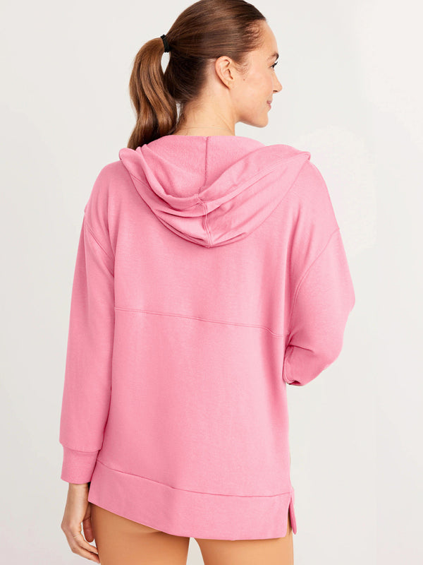 Sweatshirts- Sport Adjustable Hooded Sweatshirt with Kangaroo Pocket- - IndioGear Clothing and Gear