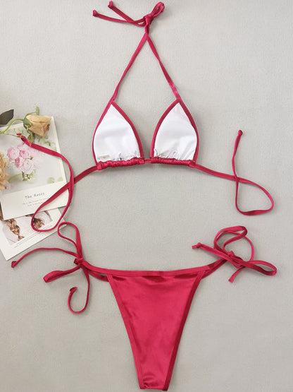 Ensemble bikini 2 pièces de plage Velvet Waves doré avec soutien-gorge sans armatures