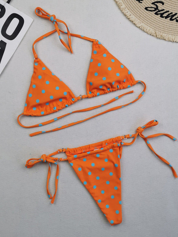 Swimwear- Brazilian 2 Piece Swimwear - Tie-Side Bikini & Triangle Bra- - IndioGear Fashion and Gear