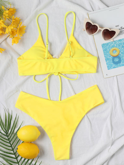 Swimwear- Leisure Bliss: 2 Piece Bikini Set - Stylish Swimwear for Women- - IndioGear Fashion and Gear