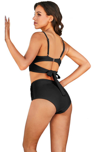 Swimwear- Sporty Chic: Versatile High Waist Tankini Swimsuit for Any Occasion- - IndioGear Fashion and Gear