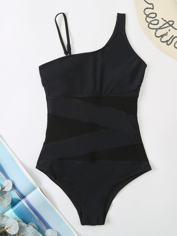 Swimwear- Unleash Your Inner Goddess with our Asymmetrical One Piece Bikini- - IndioGear Fashion and Gear