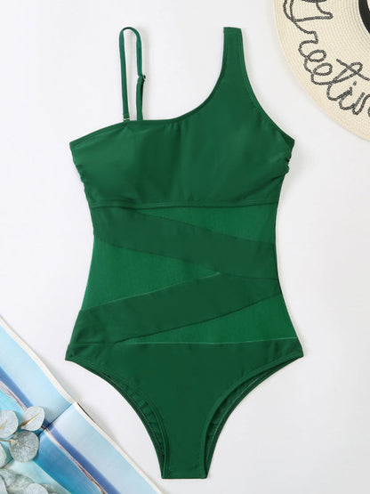 Swimwear- Unleash Your Inner Goddess with our Asymmetrical One Piece Bikini- - IndioGear Fashion and Gear