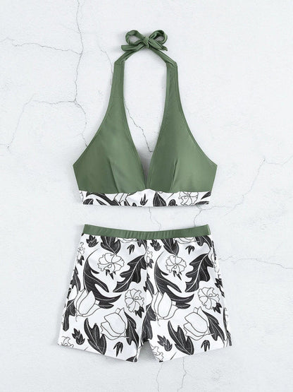 Tankini Set- Tropical Romance: Two Piece Tankini Set for a Dreamy Summer- - IndioGear Fashion and Gear