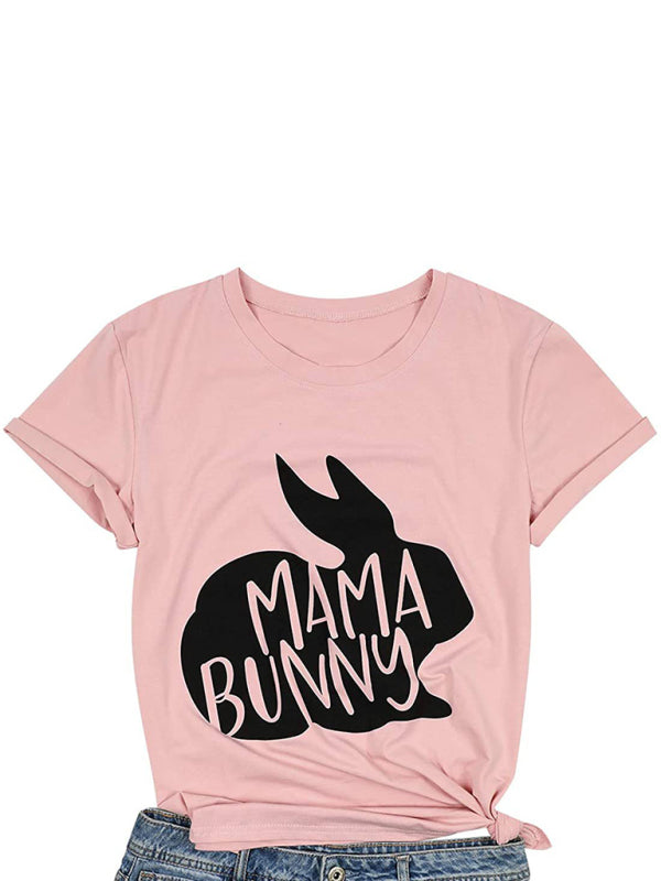 Tees- Easter Holly Week in a Women's Mama Bunny Tee- - IndioGear Fashion and Gear