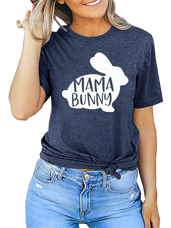 Tees- Easter Holly Week in a Women's Mama Bunny Tee- - IndioGear Fashion and Gear