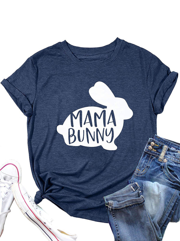 Tees- Easter Holly Week in a Women's Mama Bunny Tee- - IndioGear Fashion and Gear