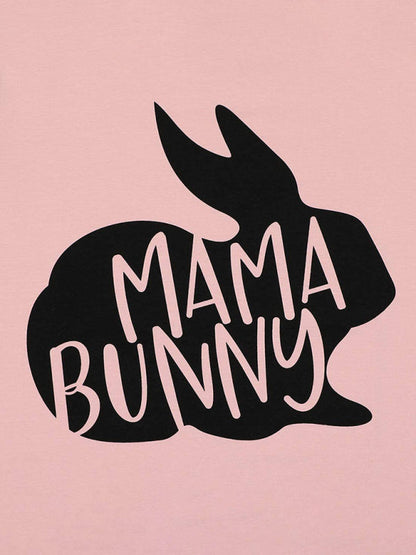 Tees- Easter Holly Week in a Women's Mama Bunny Tee- - IndioGear Fashion and Gear