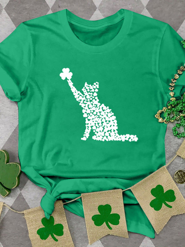 Tees- Women's St. Paddy's Day Luck Tee- Green- IndioGear Fashion and Gear