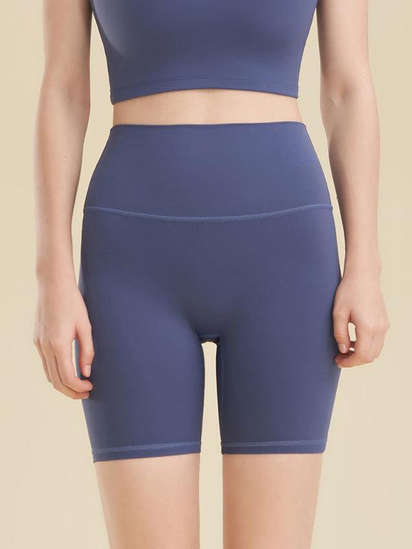 Tight Shorts- Solid Butt Lifting Tight Shorts- Blue- IndioGear Fashion and Gear